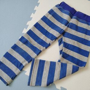 ムージョンジョン 裏起毛シャギーパンツ ボーダーズボン 110サイズ moujonjon