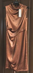  price decline *EPOCA Epoca *dore-p* velour * dress * One-piece * Golden orange *M size rom and rear (before and after) ** free shipping 