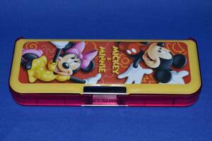 サンスター VINTAGE　両面マチック筆入れ　MICKEY＆MINNIE　ミッキ－＆ミニー　サイズ：23㎝X8.5㎝X3㎝（未使用品）