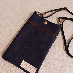 岡山デニムのスマホショルダーバッグ