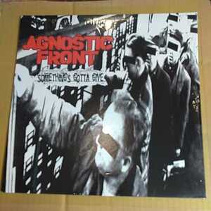 Agnostic Front「something´s gotta give」LP 98年オリジナル★NYHCHardcoreskinheadsOi!