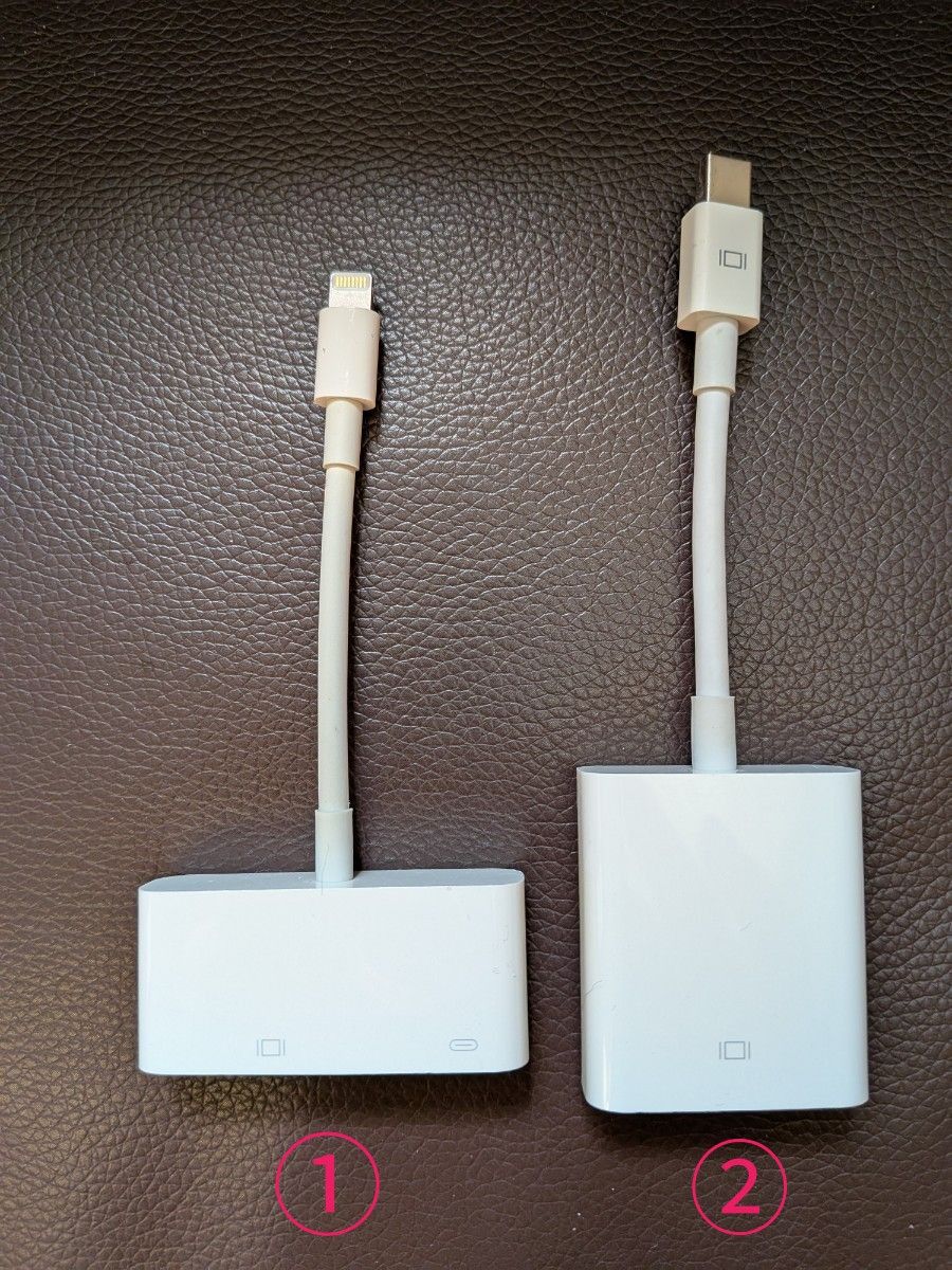 Apple Digital　AVアダプタ 2個セット Lightning Micro USB（映像用　USED）