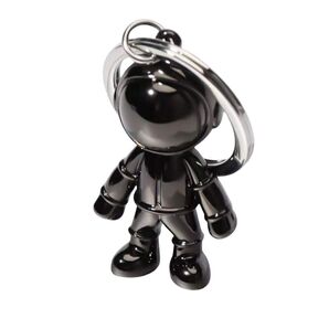 宇宙飛行士キーホルダー 全長3.5cm メタル製 ブラック かわいい アクセサリー バッグチャーム キーホルダー