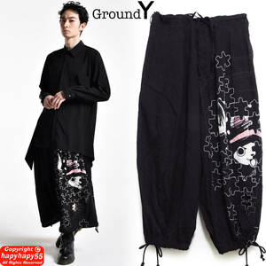 即完売■Ground Y ONEPIECE Collaboration バルーンパンツ チョッパー◆ワイド サルエル YohjiYamamotoヨウジY-3s'yteグランドワイスリー