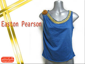 定価3.8万■Easton Pearson イーストンピアソン 刺繍ノースリーブカットソー◆VIA BUS STOP購入 シャツ インナー ブラウス コサージュ装飾