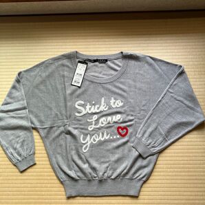 INGNI イング ロゴ刺繍ニットプルオーバー グレー Mサイズ 未使用品