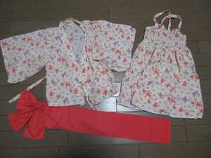  HusHush 110 yukata dress One-piece *235* yukata dress 