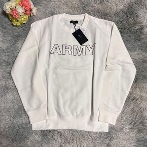 【新品】ジップファイブ ZIP FIVE 裏起毛クルースウェット M ホワイト