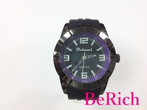 BELAMI メンズ 腕時計 BA-1416 黒 ブラック 文字盤 SS 樹脂 ブレス クォーツ ウォッチ 【中古】 ht2639