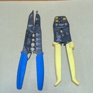 【良好品】HOZAN ホーザン 電気工事士 圧着ペンチ P-737& VVFストリッパー P-958