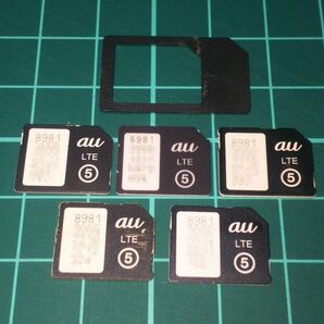 au microSIM ◆解約済みSIMカード 5枚◆