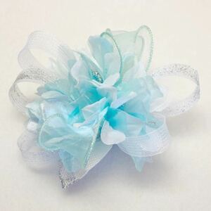  corsage 14T0504 Blue Ribbon * lame attaching 3. flower 