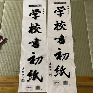 書道、学校書初紙 書き初め用半紙14枚