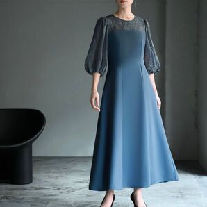 GIRL 結婚式 ドレス モスグリーン パフスリーブ セレモニー フォーマル