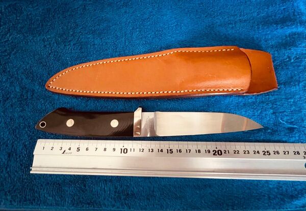 石塚正貴 作 knight handmade ナイフ シースナイフ レザーシース付き カスタム シースナイフ アウトドア