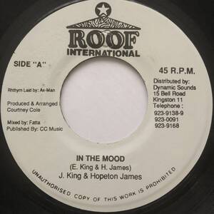 試聴 / JIGSY KING & HOPETON JAMES / IN THE MOOD /Taxi Riddim/Roof International/reggae/dancehall/90's/big hit !!/7inch