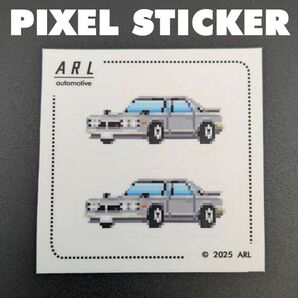 ピクセルステッカー 耐水 NISSAN SKYLINE 風 日産 スカイライン GTR ハコスカ クラシックカー シール デカール