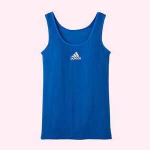 165cm ロイヤルブルー 胸二重 胸パット入り 女の子 ジュニア タンクトップ スポーツウェア グンゼ アディダス adidas APD2570
