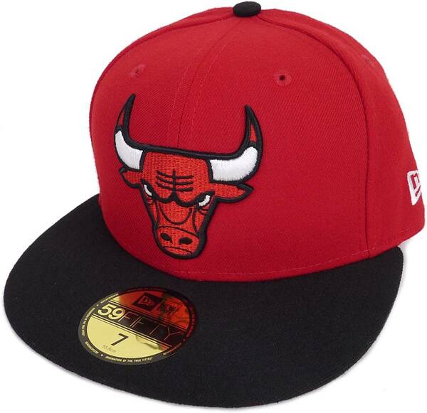 New Era ニューエラ NBA Chicago Bulls シカゴ ブルズ ベースボールキャップ（レッド/ブラック）(7 1/8 56.8cm)【並行輸入品】