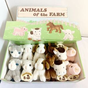 ぬいぐるみ 12体セット　動物　animals of the farm グンゼ産業　人形　猫　牛　豚　犬　馬