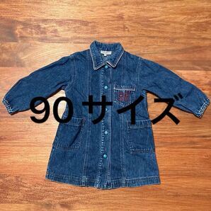 ティンカーベル 長め丈 デニムジャケット ワンピース くま うさぎ 女の子