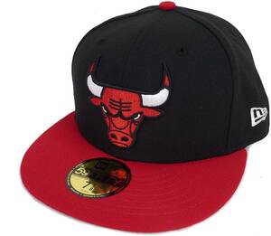 New Era ニューエラ NBA Chicago Bulls シカゴ ブルズ ベースボールキャップ (ブラック/レッド) (7 1/8 56.8cm) [並行輸入品]