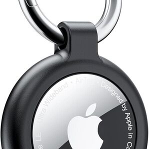Apple AirTag 保護ケース Apple公認 エアタグ ケースのみ 保護カバー キーホルダー 黒