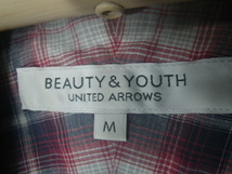 to1507 BEAUTY & YOUTH UNITED　ARROWS　ビューティーアンドユース　ユナイテッド　アローズ　長袖　チェック　シャツ　薄手　人気_画像4