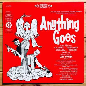  rare Gatefold record .... stylish Cole Porter, Eileen Rodgers, Hal Linden, Mickey Deems, Kenneth Mars Margery Gray / Anything Goes