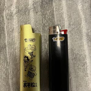 BIC おそ松さん ライターカバーゴールド ブラックライター付き