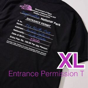 【 XL 】ブラック ★ エントランスパーミッションTシャツ★ ノースフェイス