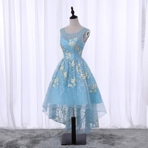 su... pretty! party dress! front height Short * rear long height * long-legged effect! size order free * light blue musical performance .* presentation party 