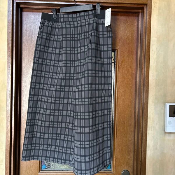 Xmasセール 新品 未使用 大きいサイズ 3L ワイドパンツ チェック柄 タグ付き ウエストゴム