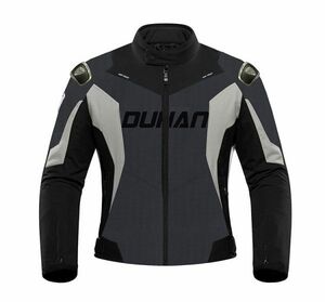 セール! DUHAN 防水 バイクジャケット メンズ レーシング ライダースウエア ナイロン モトクロス 灰 春夏秋 真冬「サイズ・色 選択可」