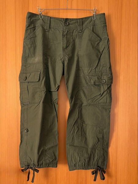 ユニクロ UNIQLO カーゴハーフパンツ グリーン 色抜けあり