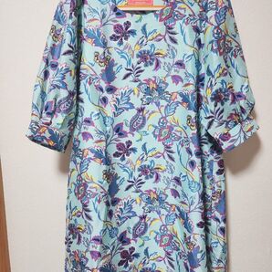 souhait ブラウス チュニック 花柄 トップス 半袖カットソー