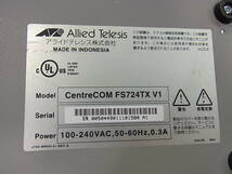 □Yd/330☆アライドテレシス Allied Telesis☆24ポート ファーストスイッチ☆イーサネットハブ☆CentreCOM FS724TX V1☆ジャンク_画像9