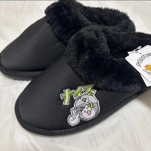 仕事猫 ボアグロッグシューズ 新品未使用