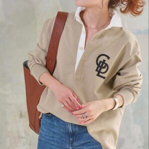 Spick&Span スピック アンド スパン ラガー シャツ 長袖 ポロシャツ 秋 冬 春 FREE フリー ベージュ 古着