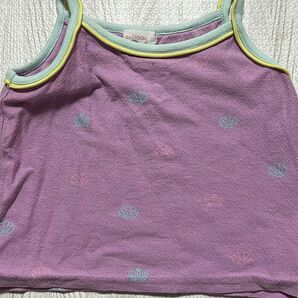 貝殻(シェル)刺繍 タンクトップ キャミソール