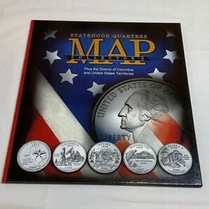 25セント米国州記念硬貨 コレクターズマップ STATEHOOD QUARTERS MAP ‘99-‘09(デンバー鋳造所だけ)