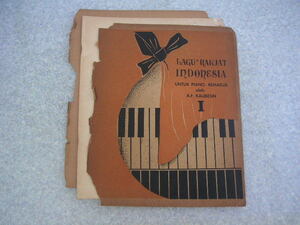 ∞　LAGU―LAGU　RAKJAT INDONESSIA　PIANO REMADJA Ⅰ　A．F．KAUBESSIN、著　●“ジャンク出品”　です●　洋書