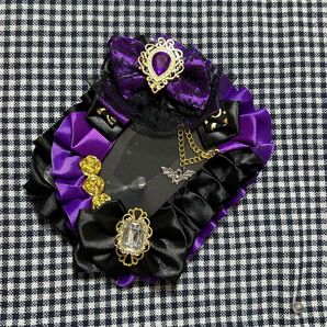 40 硬質ケースデコ レースデコ 黒 紫 B8