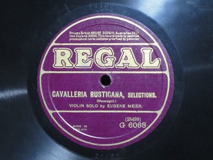 ★☆SP盤レコード Eugene Meier Cavalleria Rusticana, Selections Jamais Waltz 蓄音機用 中古品☆★[735]