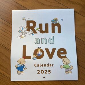 Run and Love Calendar 2025 カレンダー 犬 動物 イラスト
