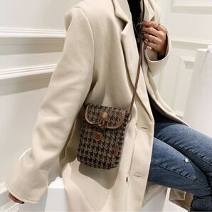 キャンバスPU素材バッグカジュアル携帯バッグ通勤小物収納バッグ