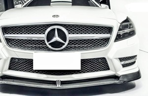 ★ベンツ W218 CLS350 CLS500 AMG前期VRSフロントカーボンスポイラー/カーボンリップ/リップスポイラー/アンダーリップ/ドライカーボン製法