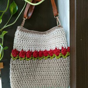 ショルダーバッグ 編み物