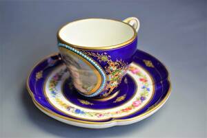 antique Montesson. изображение . лазурит цвет cobaltblue coffee cup&saucer антиквариат товар .. cup античный 