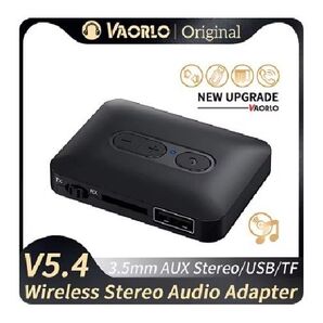 VAORLO V5.4 Bluetooth 5.4 オーディオアダプター 3.5mm AUX USB TF
